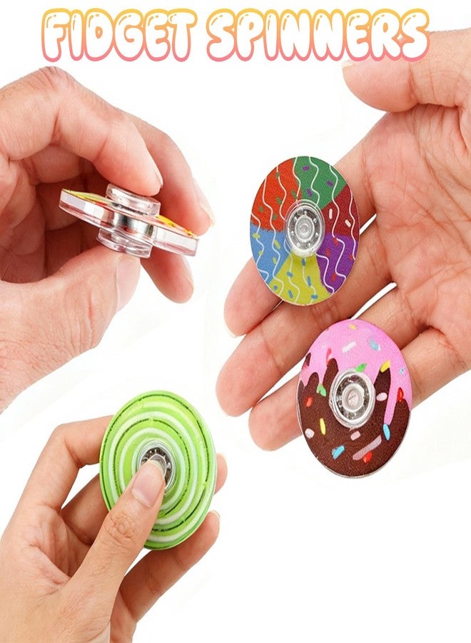 TGIQROVE 40 Pack Mini Fidget Spinners for Kids, Fidgets Toys Bulk for Adults, Fidget Spinner Prizes for Kids Classroom, Goodie Bag Stuffers, Valentines, Easter, Halloween, Christmas(Donut) - Image 4