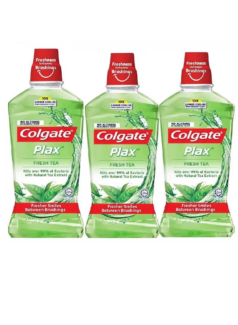 Colgate Pack Of 3 Colgate Plax Fresh Tea 250ml - Image 4