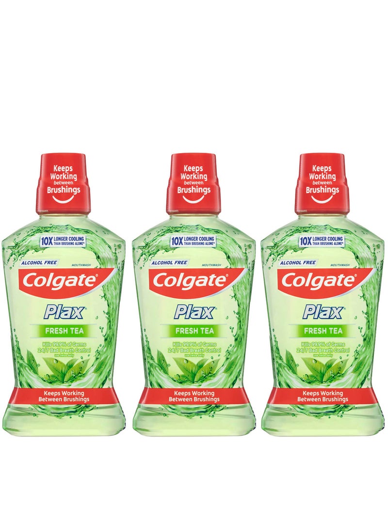 Colgate Pack Of 3 Colgate Plax Fresh Tea 250ml - Image 3