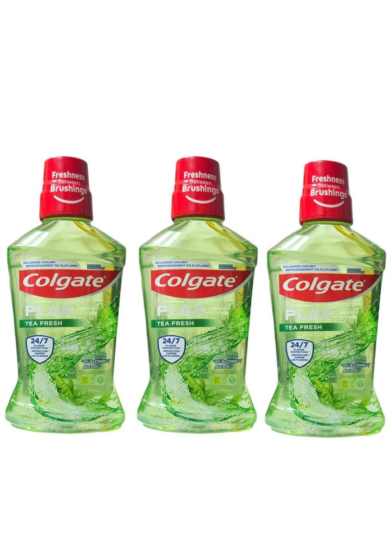 Colgate Pack Of 3 Colgate Plax Fresh Tea 250ml - Image 1
