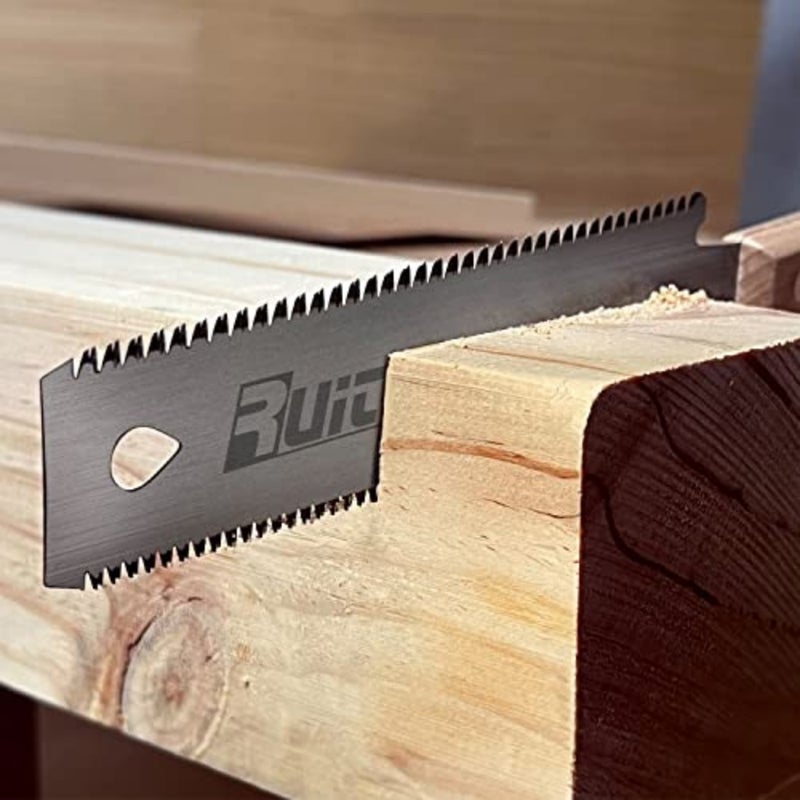 Japanese Hand Saw 6 Inch Double Edge Sided Pull Saw Ryoba SK5 Flexible Blade 14/17 TPI Flush Cut Beech Handle Wood Saw for Woodworking Tools - Image 5