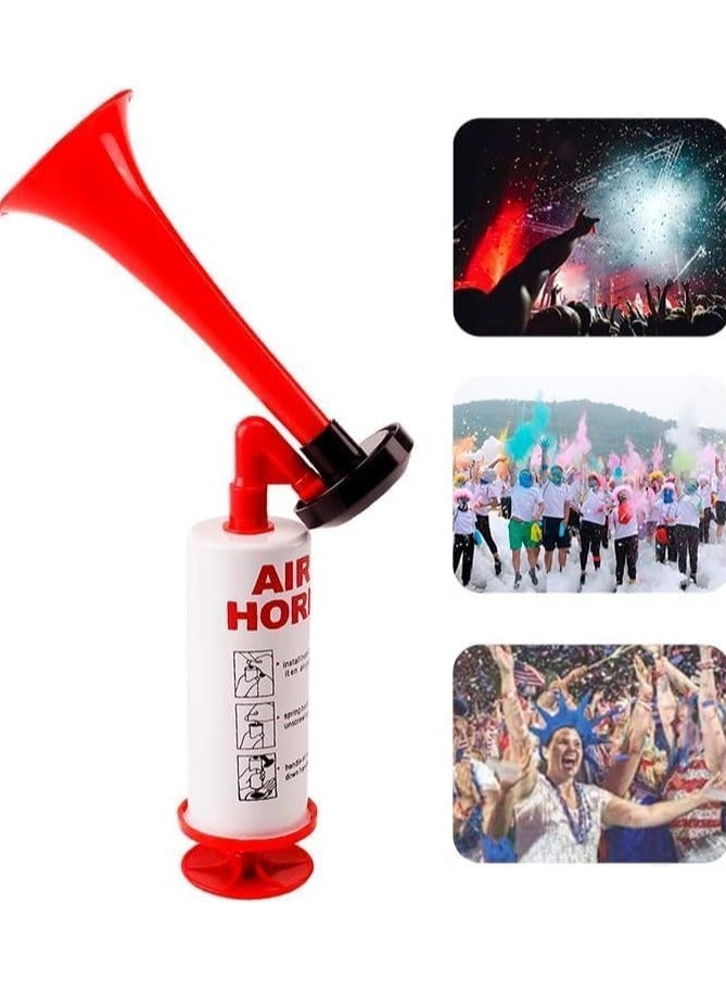 معرض الأعياد بوق هوائي بمضخة للرياضات البحرية والرياضية، بوق إشارة يدوي عالي الصوت للقوارب، إنذار سلامة شخصي، للقوارب، والفعاليات الرياضية، والحفلات، وأعياد الميلاد، والألعاب، والتخييم، والتخرج، والحيوانات العدوانية، أحمر - Image 5