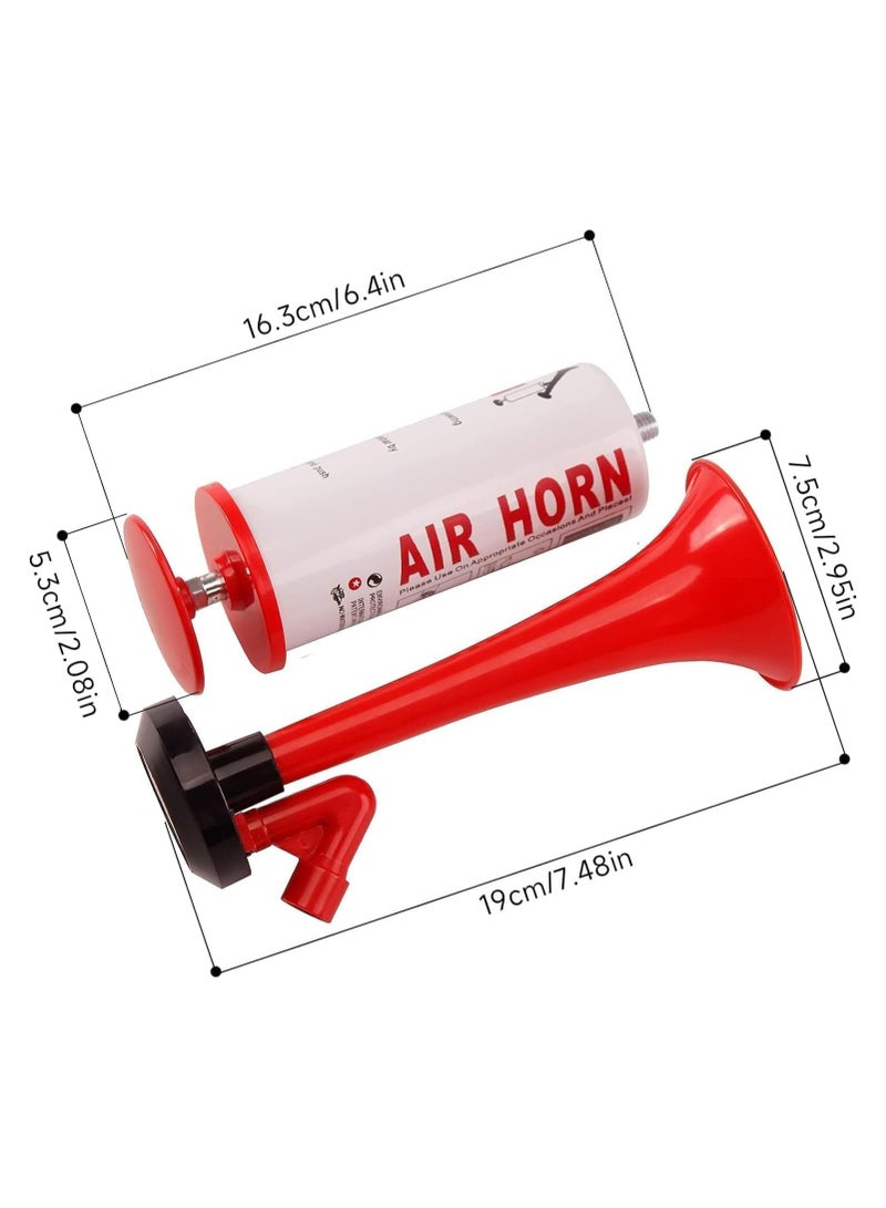 معرض الأعياد بوق هوائي بمضخة للرياضات البحرية والرياضية، بوق إشارة يدوي عالي الصوت للقوارب، إنذار سلامة شخصي، للقوارب، والفعاليات الرياضية، والحفلات، وأعياد الميلاد، والألعاب، والتخييم، والتخرج، والحيوانات العدوانية، أحمر - Image 3