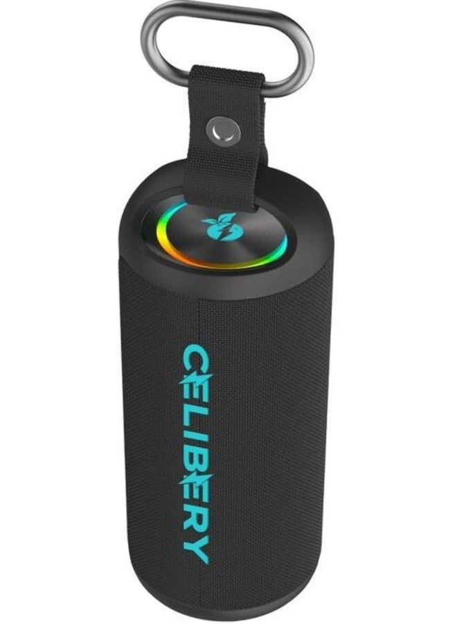 CELIBERY Upgraded Bluetooth Speaker with IPX5 Waterproof, Stereo Sound, 24H Playtime, Portable Wireless Speaker for iPhone, Samsung and More Black - Image 1