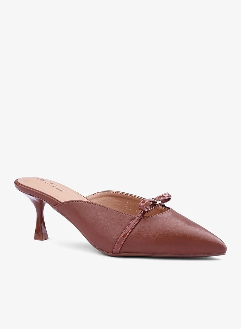 كابلي مولات نسائية بمقدمة مدببة مع كعب