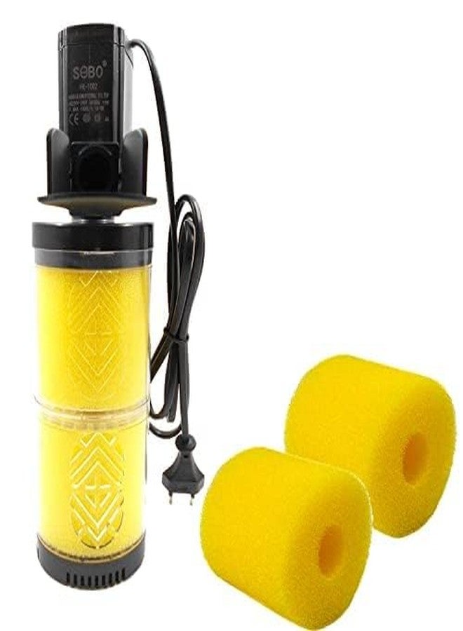 VAYINATO® Aquarium Filter Spare Yellow Sponge Filter Pad (7 * 6 * 7 cm) (Pack of 2) by Petzlifeworld - Image 3