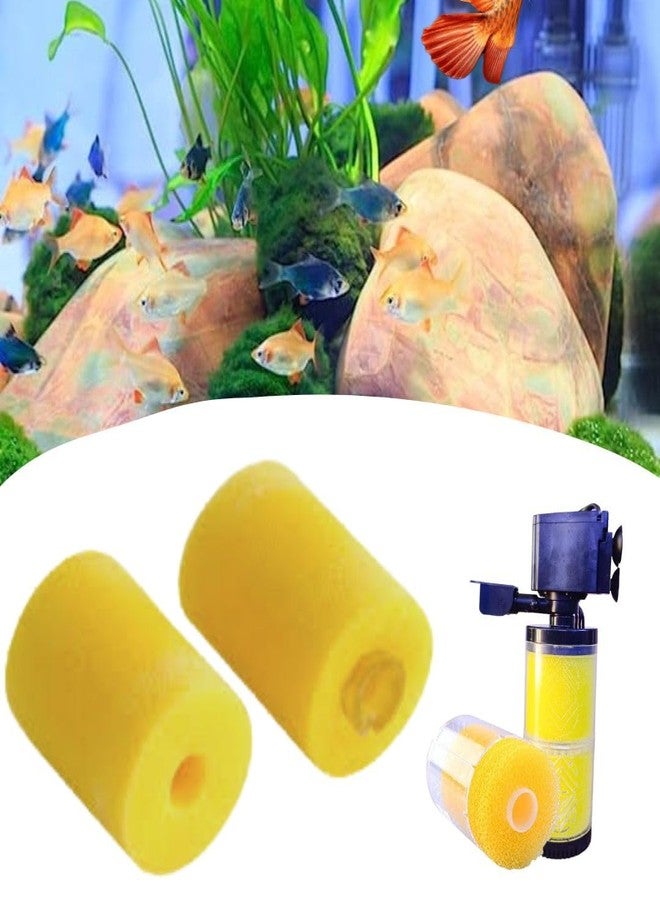 VAYINATO® Aquarium Filter Spare Yellow Sponge Filter Pad (7 * 6 * 7 cm) (Pack of 2) by Petzlifeworld - Image 1