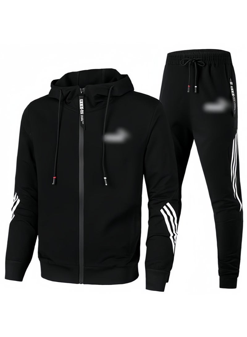 KUYING Men's loose sportswear and sports pants two-piece set  - Image 1