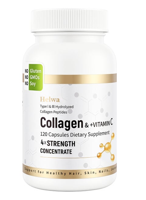 الكولاجين + فيتامين ( ج ) جمال الشعر والأظافر المرأة فيتامين الكولاجين تبييض 120 حبة