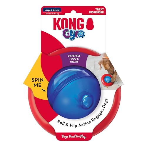 KONG Gyro Interactive Dog Toy for Treat Dispensing Dog Slow Feeder for Healthy Eating for MediumLarge Dogs - Image 1
