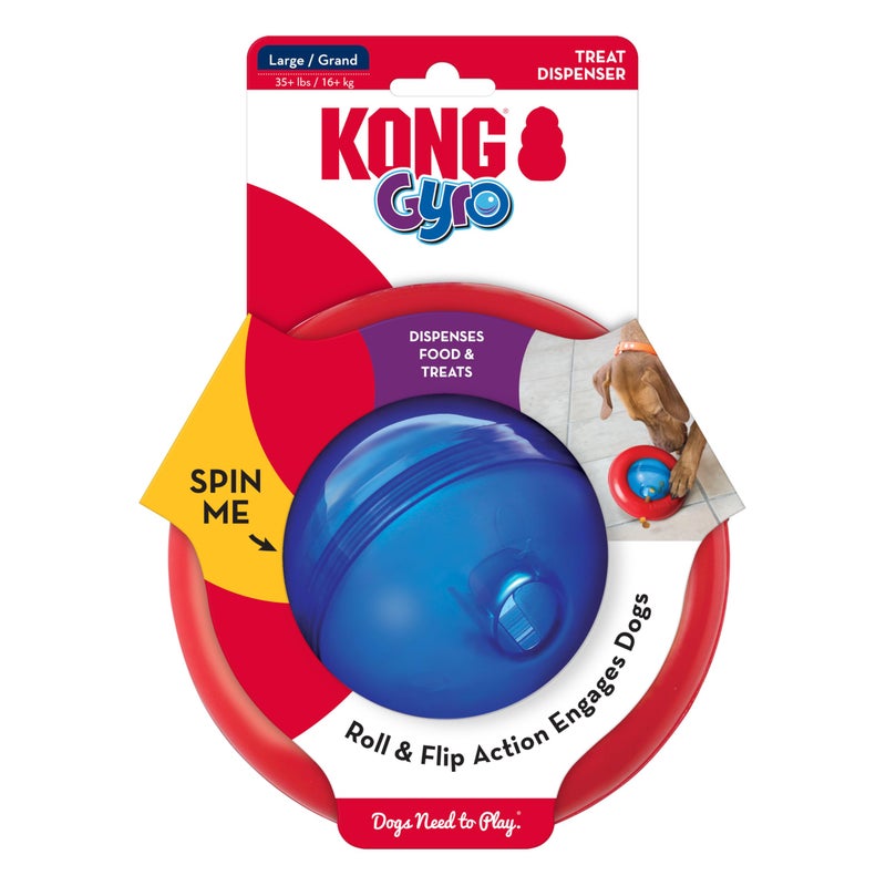 KONG Gyro Interactive Dog Toy for Treat Dispensing Dog Slow Feeder for Healthy Eating for MediumLarge Dogs - Image 2