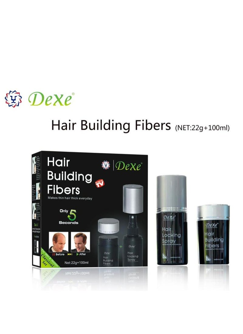 Dexe - Hair Bullding Fibere Dark Brown 22g+100 - Image 1