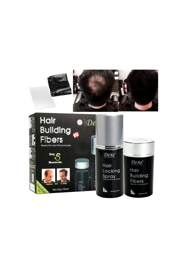 Dexe - Hair Bullding Fibere Dark Brown 22g+100 - Image 1
