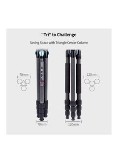 sirui SIRUI ST-124+VA-5 Carbon Fiber Tripod with Fluid Video Head, Triangular Centre Column, Waterproof,4 Sections, 62.2inch, Load 6.61lbs  - Image 3