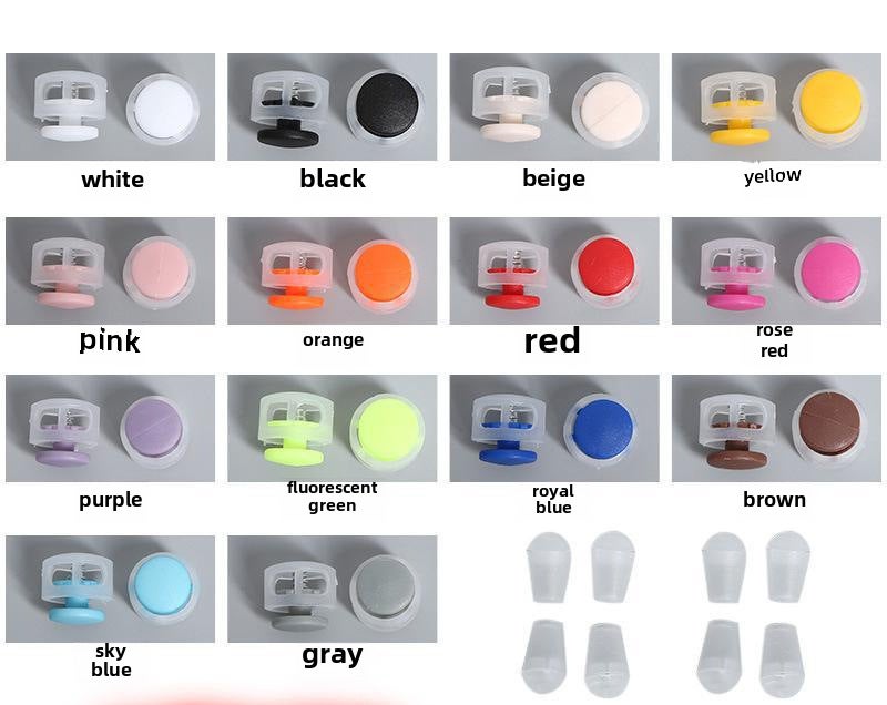 Kids Lazy Shoelace Buckle FastenersRound Spring + Bell (2 Spring buckles +4 Bell) Round Spring + Bell (2 Spring buckles +4 Bell)