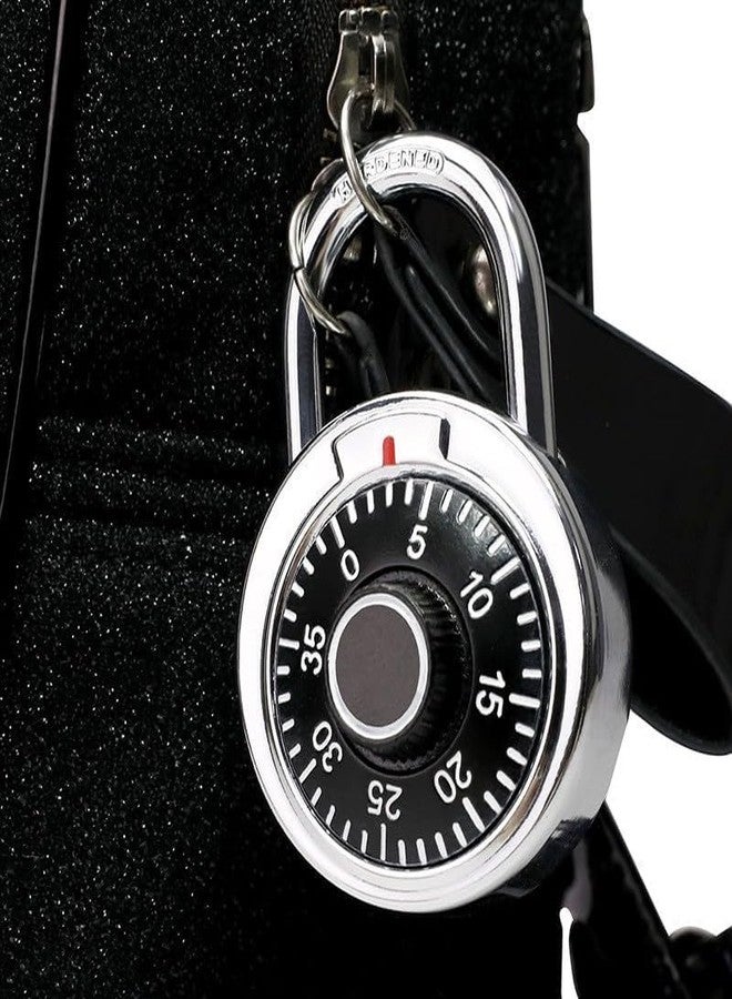 ENNCOZY Coded Lock, Rotary Padlock Combination Padlocks Rotary Padlock Digit Combination Locker Lock Safe Round Dial Number Luggage Suitcase Security(Combination Padlock) - Image 2