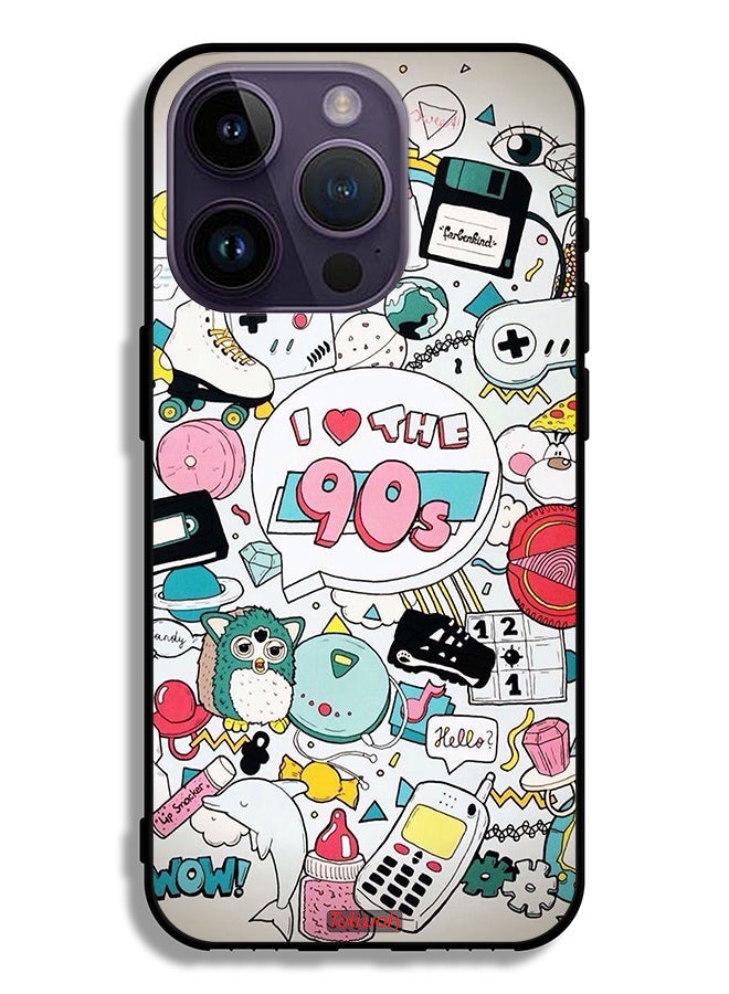 Tolwak Apple iPhone 14 Pro Protective Case I Love The 90s - Image 2