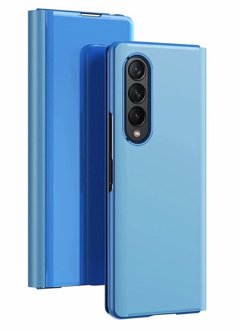 Y&D Case for Samsung Z Fold 3 Cover, Plating Mirror Makeup Phone Flip Shockproof Cover  - Image 3