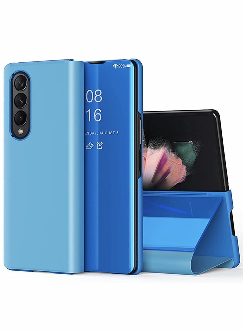 Y&D Case for Samsung Z Fold 3 Cover, Plating Mirror Makeup Phone Flip Shockproof Cover  - Image 1