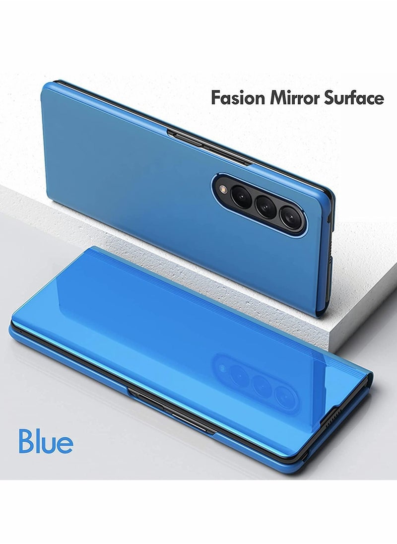 Y&D Case for Samsung Z Fold 3 Cover, Plating Mirror Makeup Phone Flip Shockproof Cover  - Image 2
