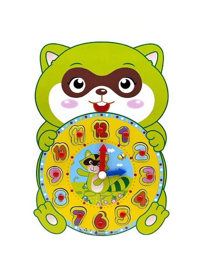 PLUSPOINT Clock Learning For Kidsteaching Time Montessori Toys For Toddlers Learning Clock Early Learning Educational Toy Gift For 3 Year Old Toddler Baby Kids (Cartoon Clock) Multicolor - Image 2