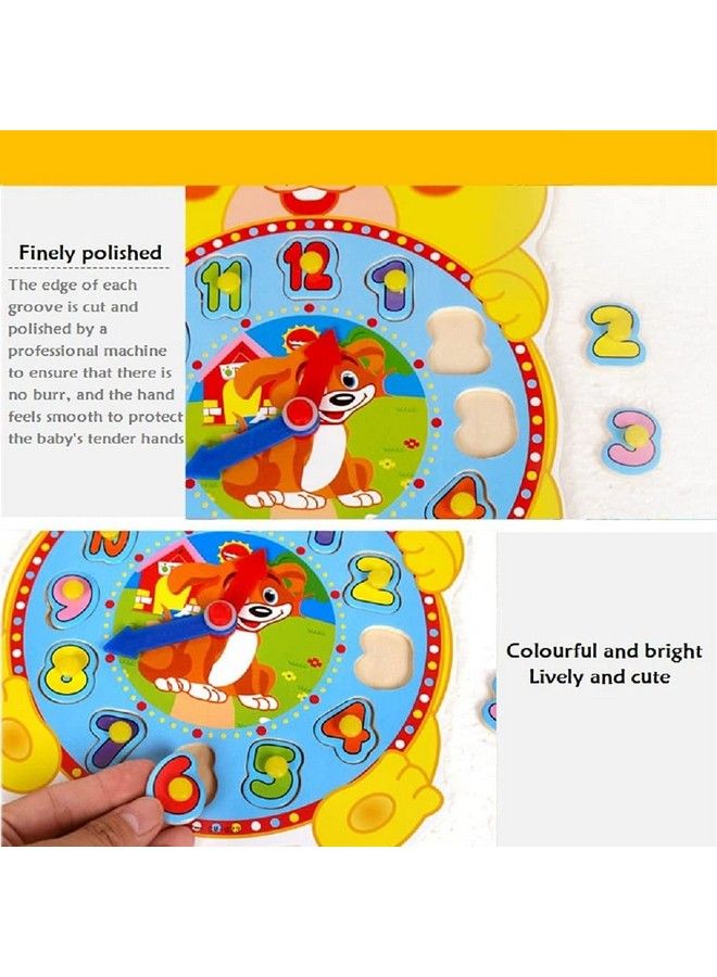PLUSPOINT Clock Learning For Kidsteaching Time Montessori Toys For Toddlers Learning Clock Early Learning Educational Toy Gift For 3 Year Old Toddler Baby Kids (Cartoon Clock) Multicolor - Image 5