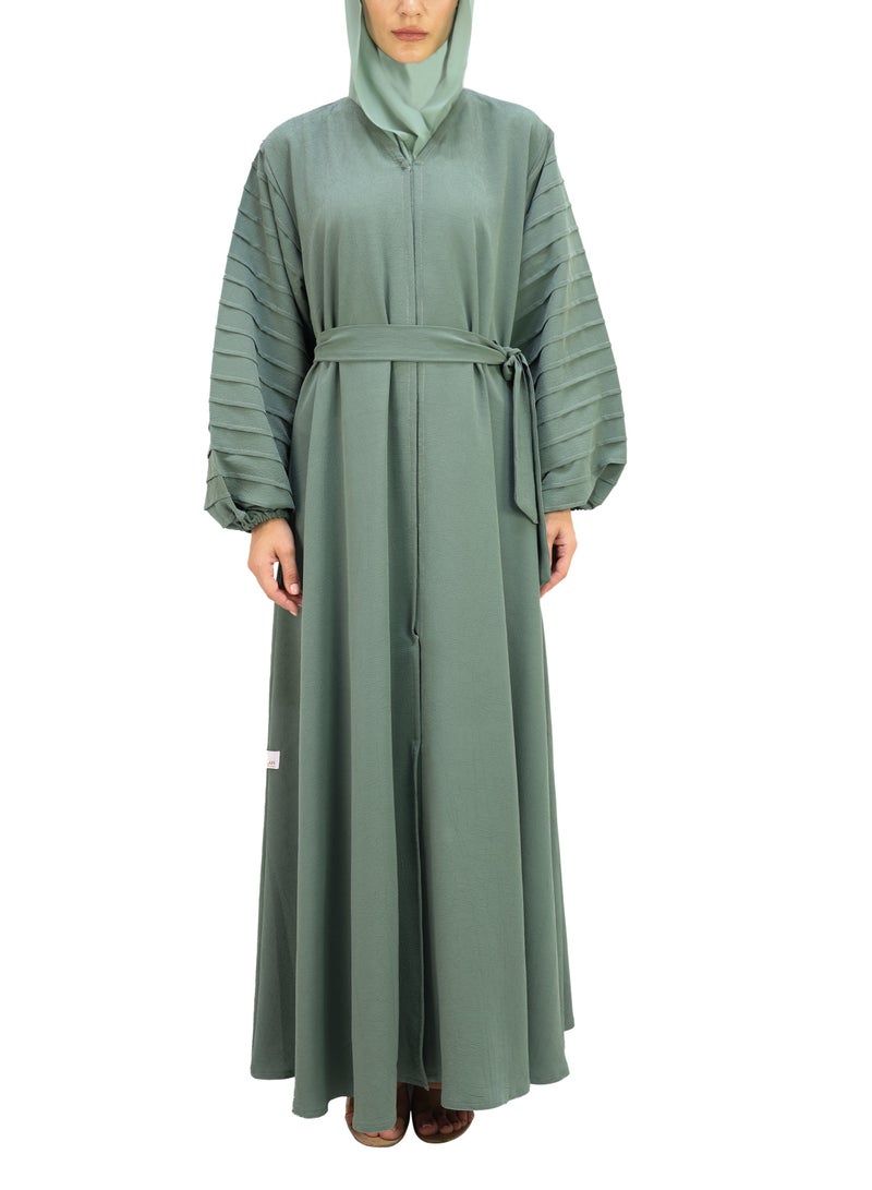 THE MODEST FACTORY Pleated sleeves with silver zari work - Image 2