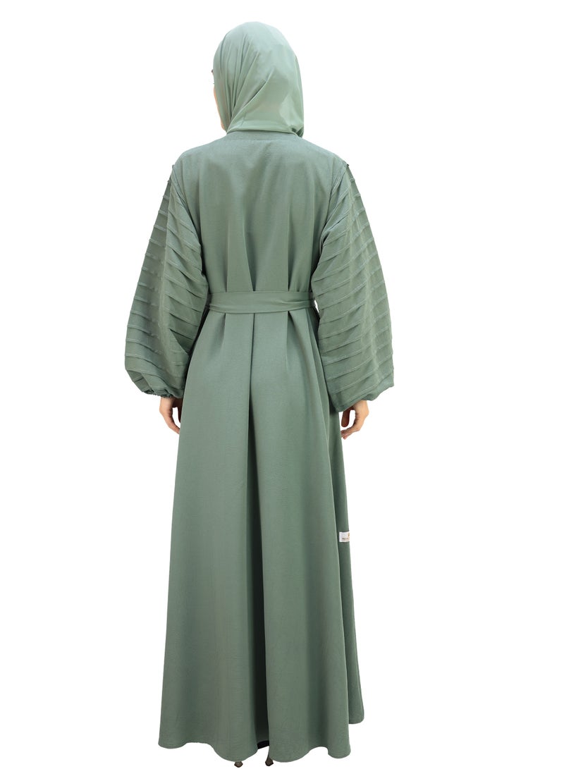 THE MODEST FACTORY Pleated sleeves with silver zari work - Image 4