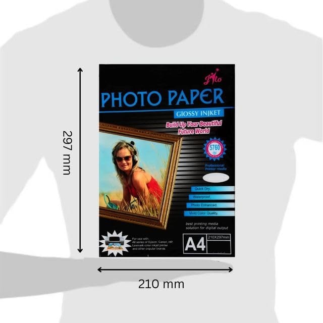 Jito JT 135-50 Glossy Photo Paper, 135 gsm, 50 Sheets A4 Size - Image 2