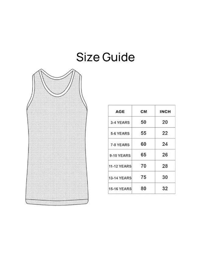 Lux Boys Vest Cotton Tank Top Undershirt Vest- White Color For 3-4yrs Pack of 3pcs - Image 3
