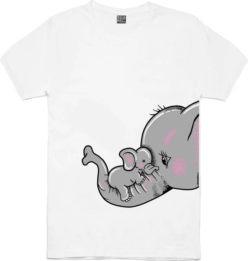 روك اند رول Mother Baby White Short Sleeve Men's T-Shirt