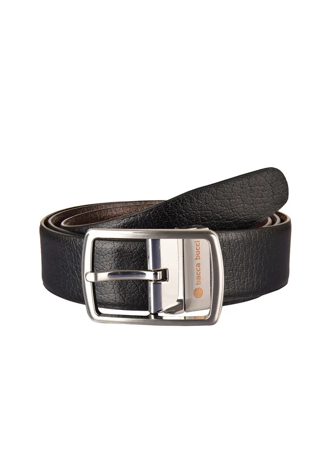 Bacca Bucci  Men's Reversible Black and Brown Leather Belt for Men | Best Price UAE