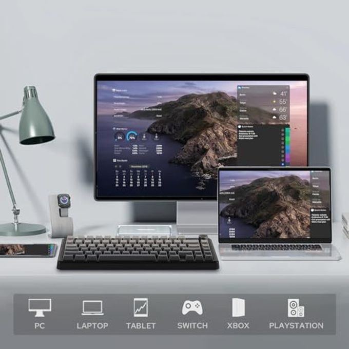 EPOMAKER X Aula F75 Max Wireless Mechanical Keyboard With Tft Screen And Knob, Gasket Gaming Keyboard In 75% Layout, Hot Swappable, Rgb Backlight, For Pc/Mac/Linux (Black Gradient) - Image 3
