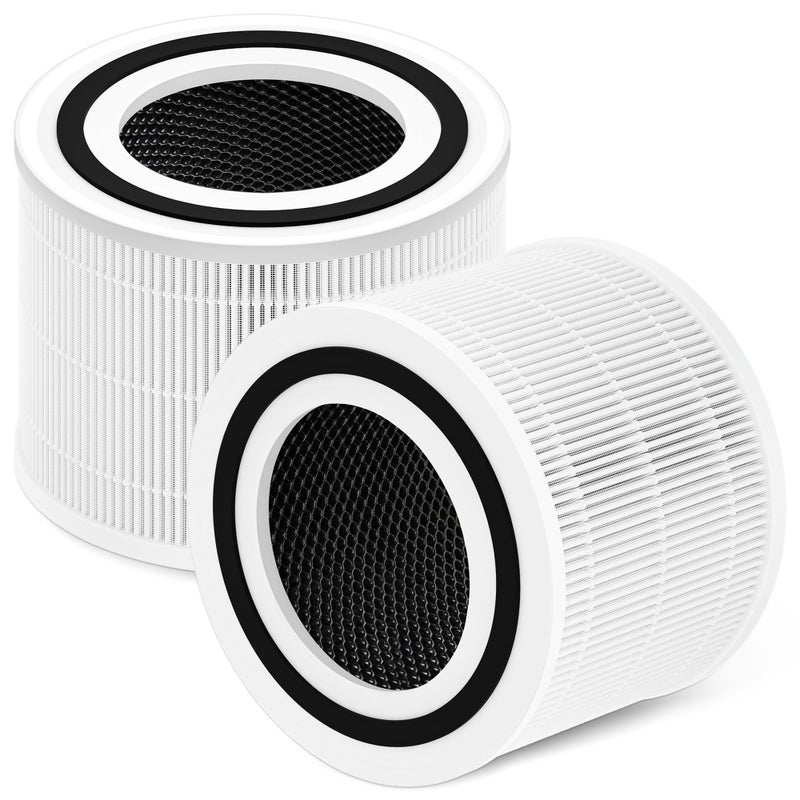 Improvedhand Core 300 Replacement Filter for LEVOIT Core 300S and Core 300-P Air Purifier, 3-in-1 H13 True HEPA Filter Replacement, Compared to Part # Core 300-RF, 2 Pack, White, By Improvedhand - Image 1