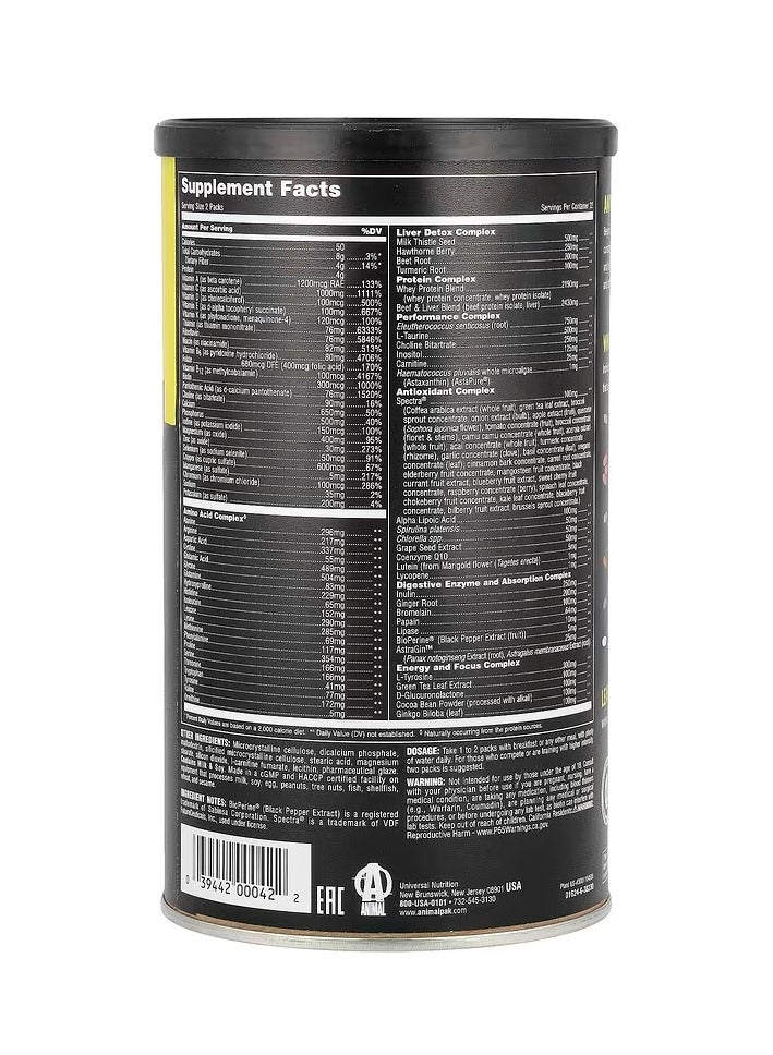 يونيفرسال نيوتريشن Animal Pak - كريم أساس متعدد الفيتامينات والتغذية لتحقيق أعلى أداء (44 عبوة) - Image 2