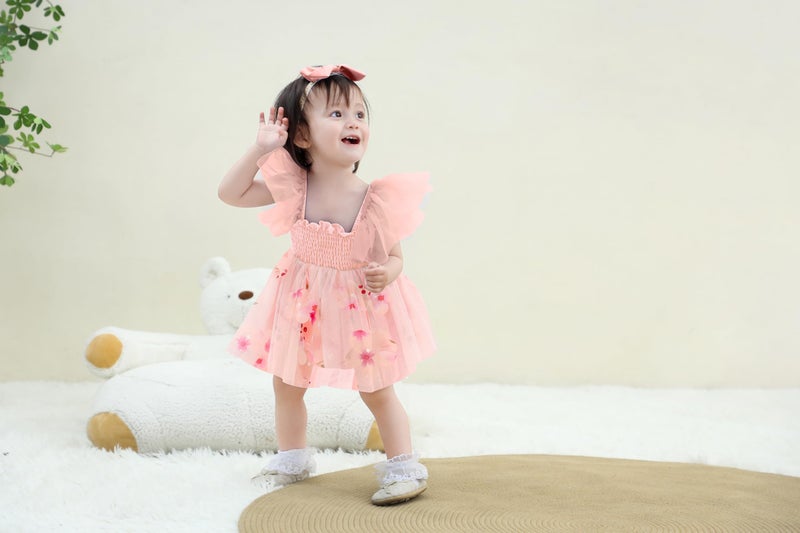 TITKKOP Baby Girl Clothes Infant Tulle Romper Ruffe Sleeveless Bodysuit Baby Girl Outfits Infant Girl Dress(pink1,3-6M) - Image 5