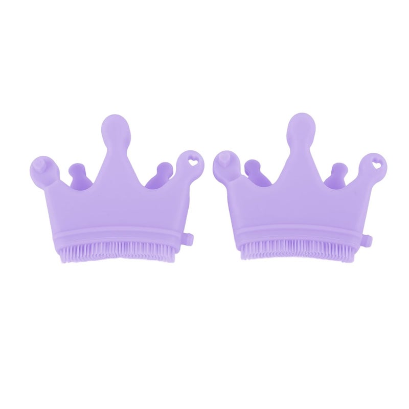 Purple Toe Separators Food Grade Silicone Washable Reusable Nail Brush Holder - Image 2