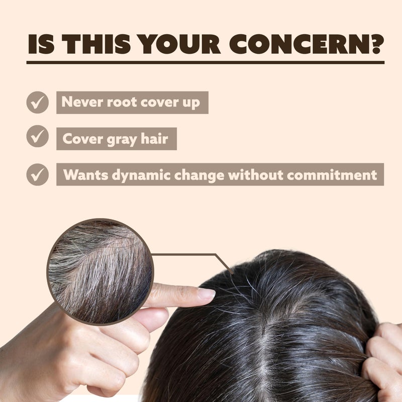 EBIN NEW YORK Tinted Color Temporary Root Touch Up Hair Spray 3.38oz /Dark Brown - Perfect Gray Coverage, Quick Dry, Humidity-Resistant, Infused With Jojoba Oil - Image 3