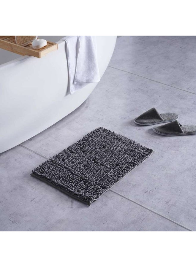 Pan Home Athens Chenille Bathmats 40x60cm - Grey - Image 1