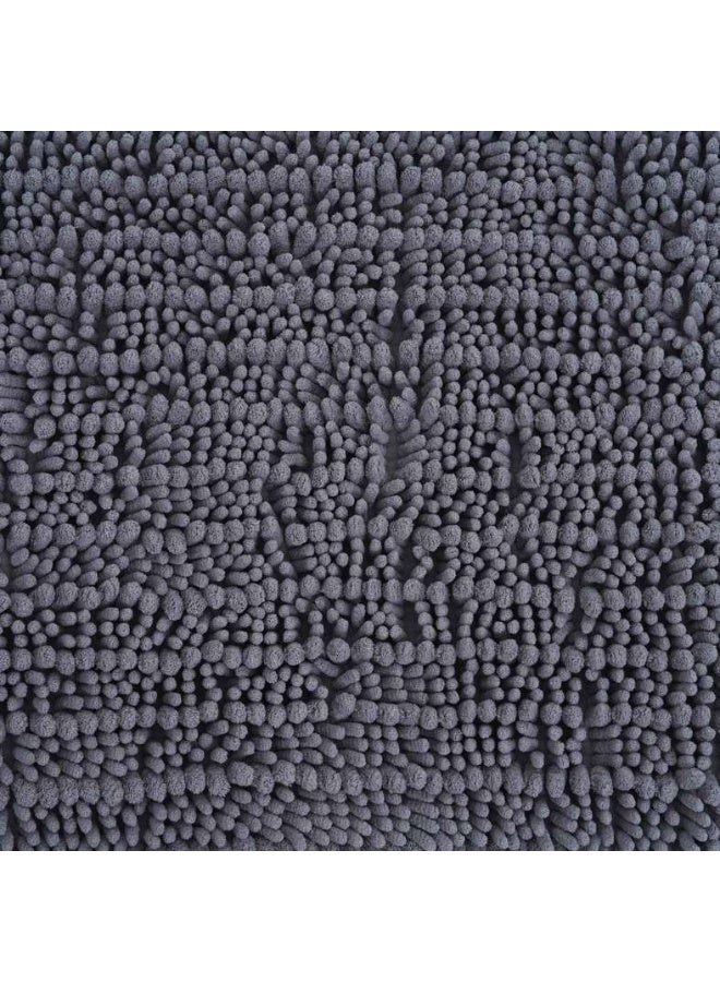 Pan Home Athens Chenille Bathmats 40x60cm - Grey - Image 4