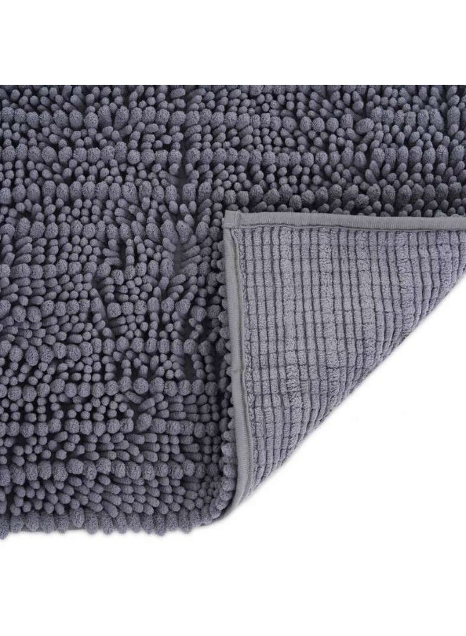 Pan Home Athens Chenille Bathmats 40x60cm - Grey - Image 5