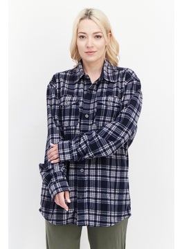 Eddie Bauer Women Plaid Long Sleeves Pajamas, Blue Combo  - Image 1