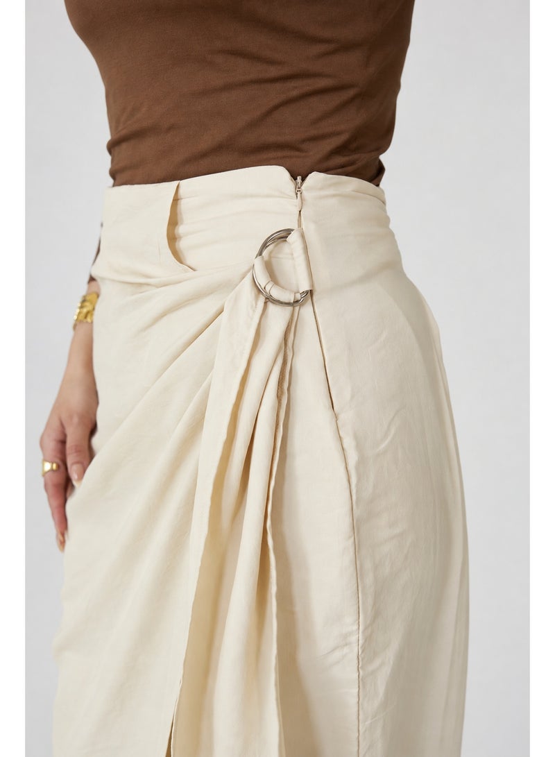 Lavezzi High Waist Wrap Wide-Leg Pants - Image 3