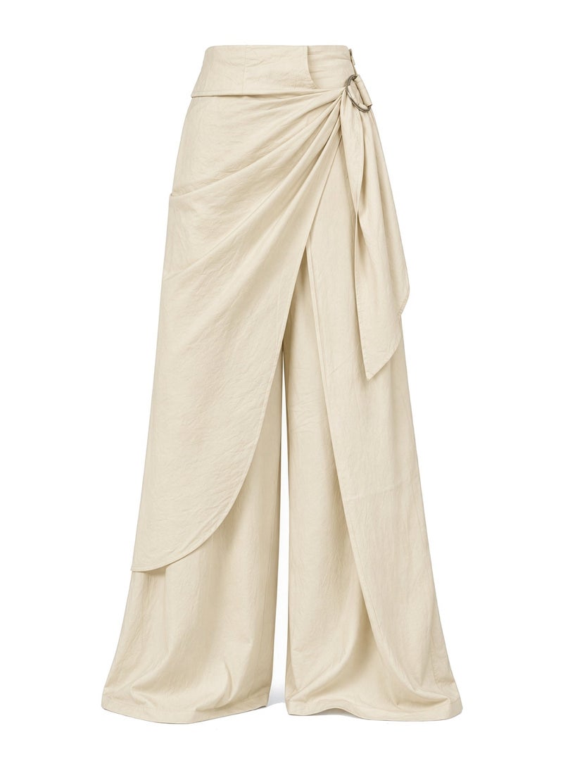Lavezzi High Waist Wrap Wide-Leg Pants - Image 1