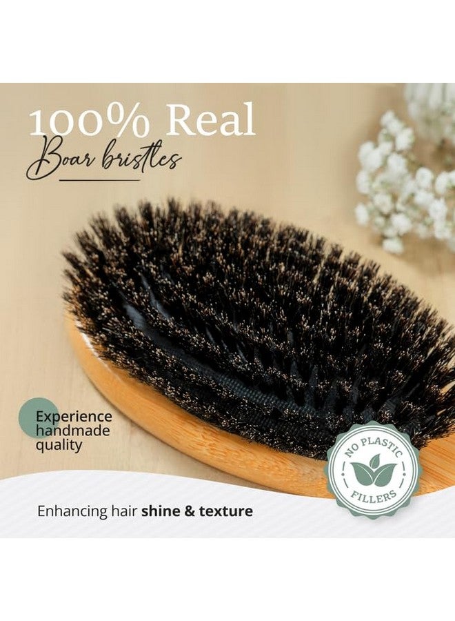 Belula 100% Boar Bristle Hair Brush Set (Medium). Soft Natural Bristles for Thin and Fine Hair. Restore Shine And Texture. Wooden Comb, Travel Bag and Spa Headband Included! - Image 3