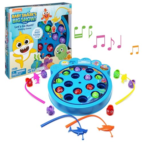 Spin Master Games Pinkfong Baby Shark Lets Go Hunt Musical Fishing Game with Sound Preschool Educational Toy for Fans of Baby Shark Kids Who Love Music 24 Players for Ages 4 Up - Image 1
