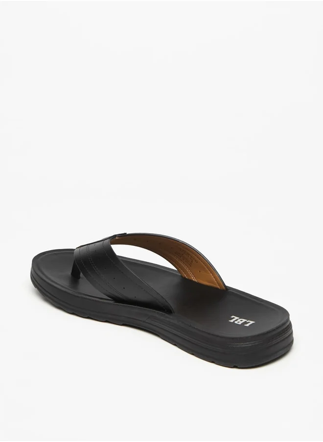 ال بي ال من شو اكسبرس Men's Textured Slip-On Thong Sandals