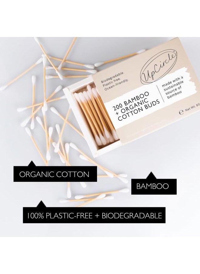 UpCircle - UpCircle Bamboo Cotton Buds - 200 Pieces - Sustainable, Plastic-Free, Fully Recyclable Ear Buds - A Staple For Any Bathroom - Image 1