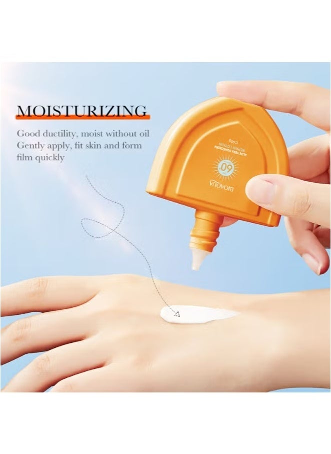 BIOAOUA Sunscreen SPF 60, Aloe Vera Face Sunscreen, ACE UVA/UVB Protection Moisturizer, Non-Toxic, Waterproof, For Face and Body, Sunscreen Lotion (For Face, Neck and Body) 40g - Image 5