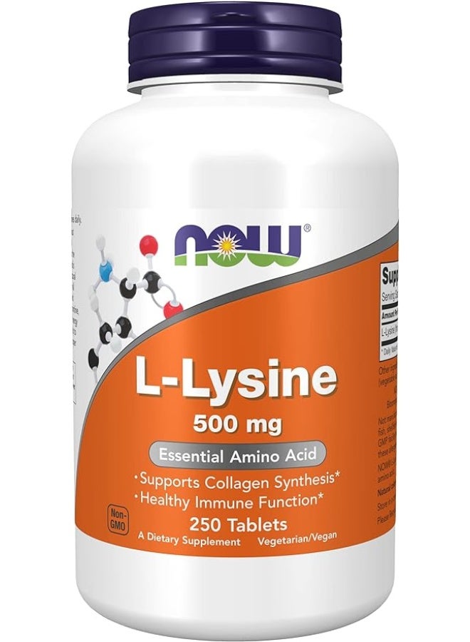 Llysine 500Mg Essential Amino Acid 250 Tablets